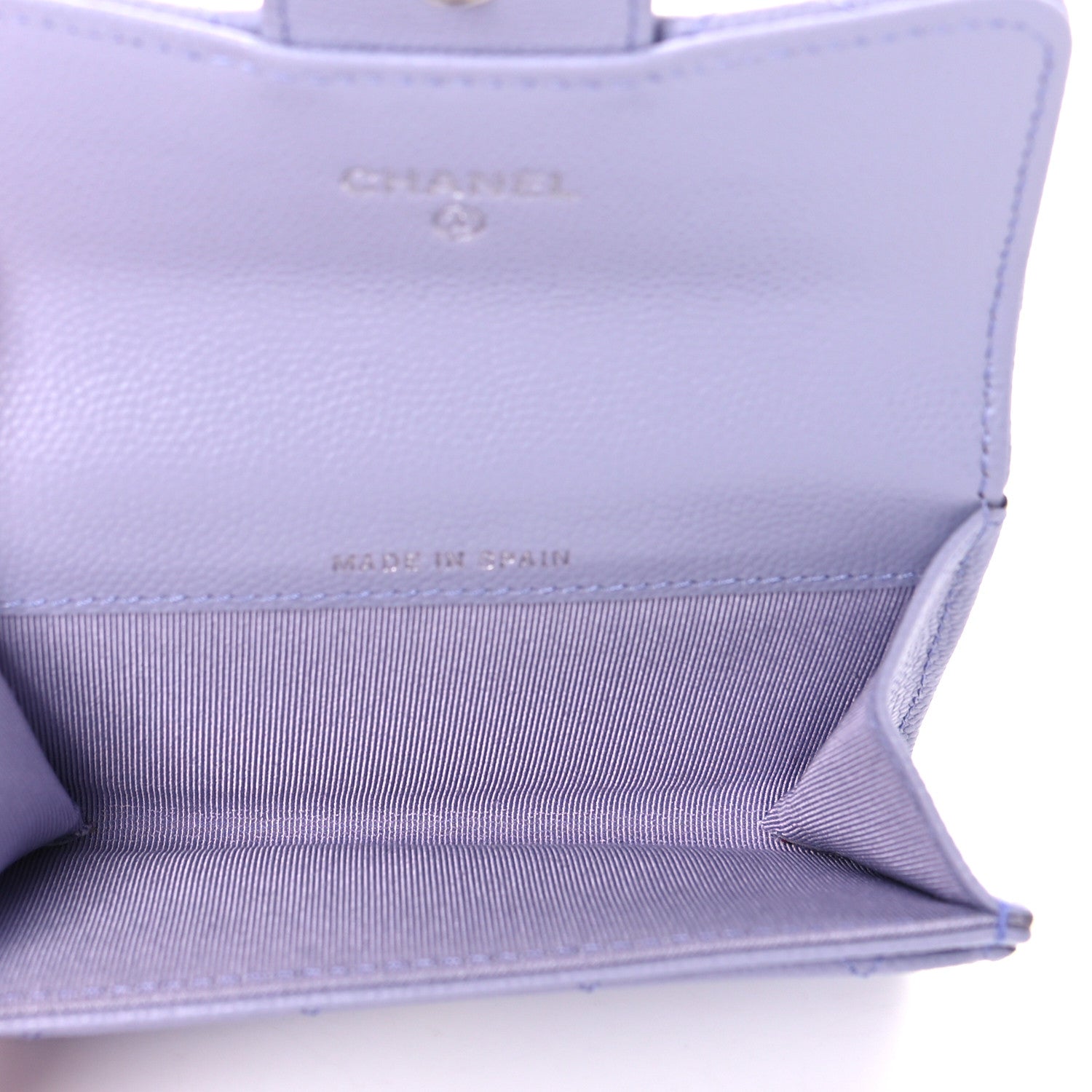 Chanel Caviar Quilted Flap Card Holder Wallet Light Purple 5 of 9