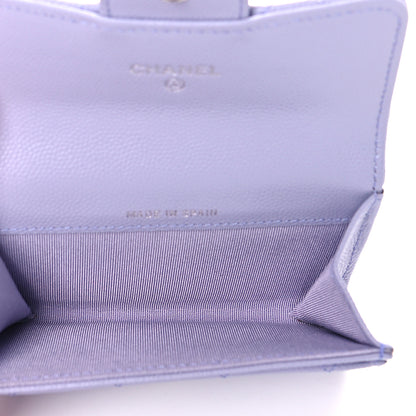 Chanel Caviar Quilted Flap Card Holder Wallet Light Purple 5 of 9
