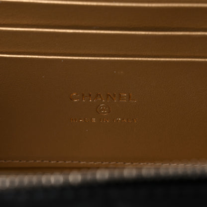 Chanel Lambskin Quilted Small Pearl Crush Vanity Case With Chain Black 6 of 10