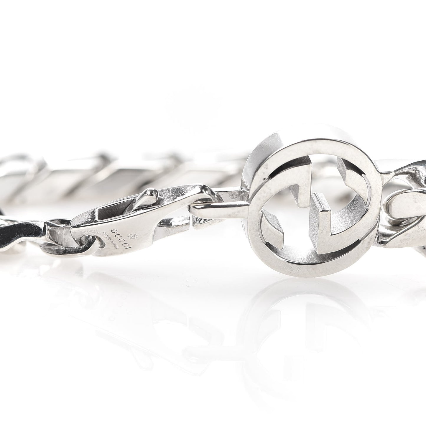 Sterling Silver Interlocking G Curb Chain Bracelet