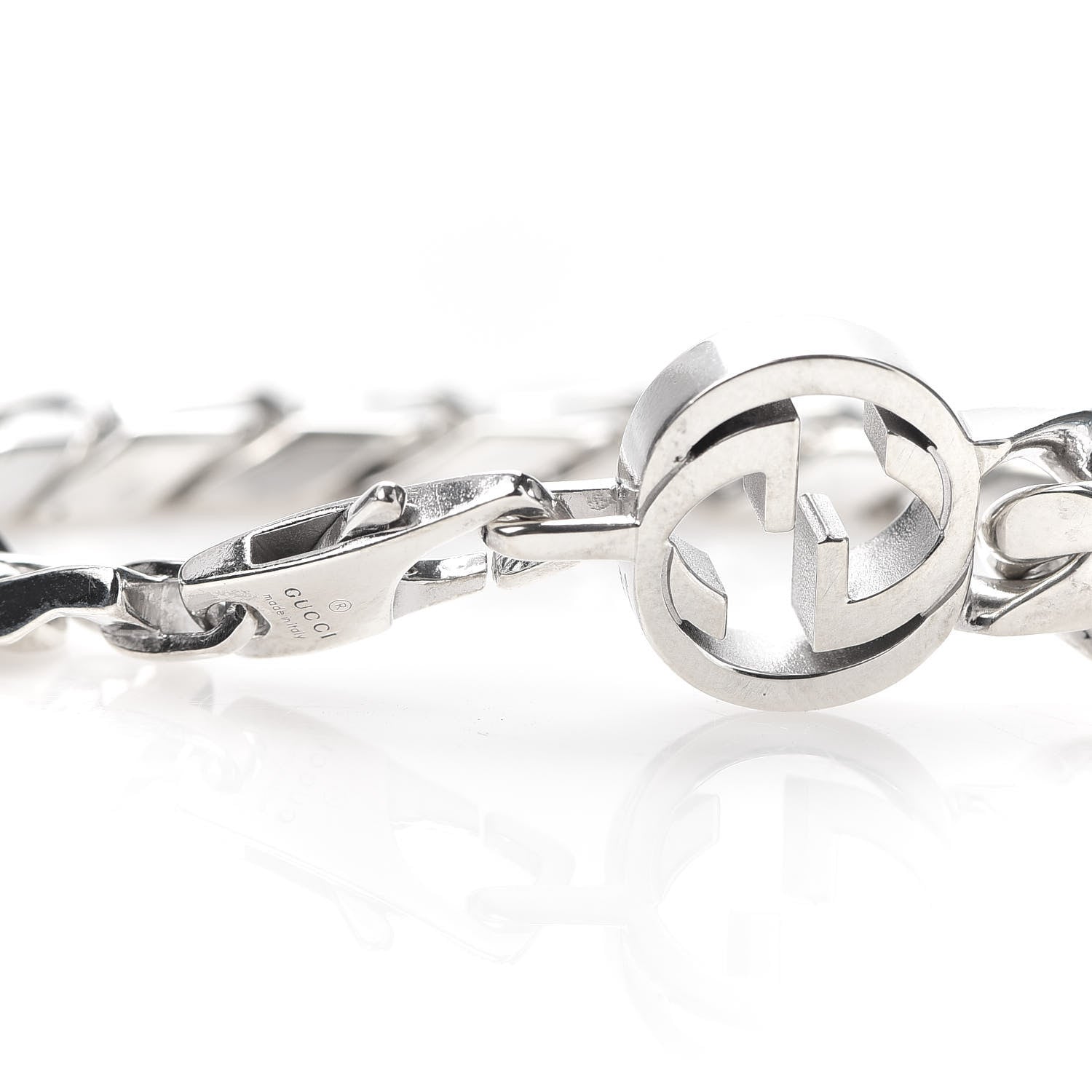 Gucci Sterling Silver Interlocking G Curb Chain Bracelet 4 of 5