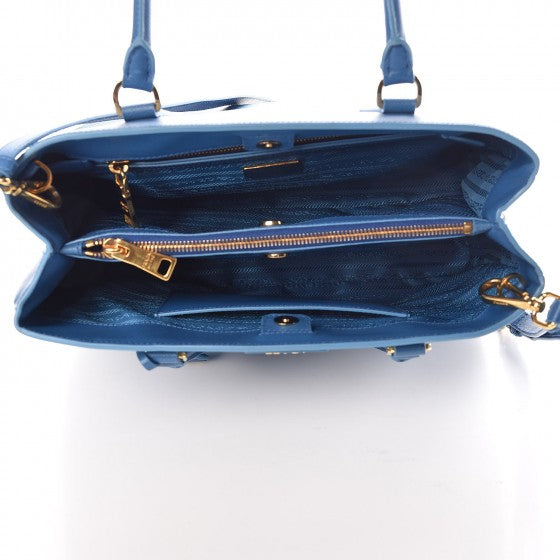 Saffiano Lux Small Tote Cobalto