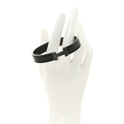 Hermes Matte Enamel Narrow Clic Clac HH Bracelet T5 So Black 2 of 5