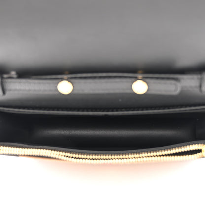 Burberry Derby Calfskin House Check Wallet On Chain Black 5 of 9