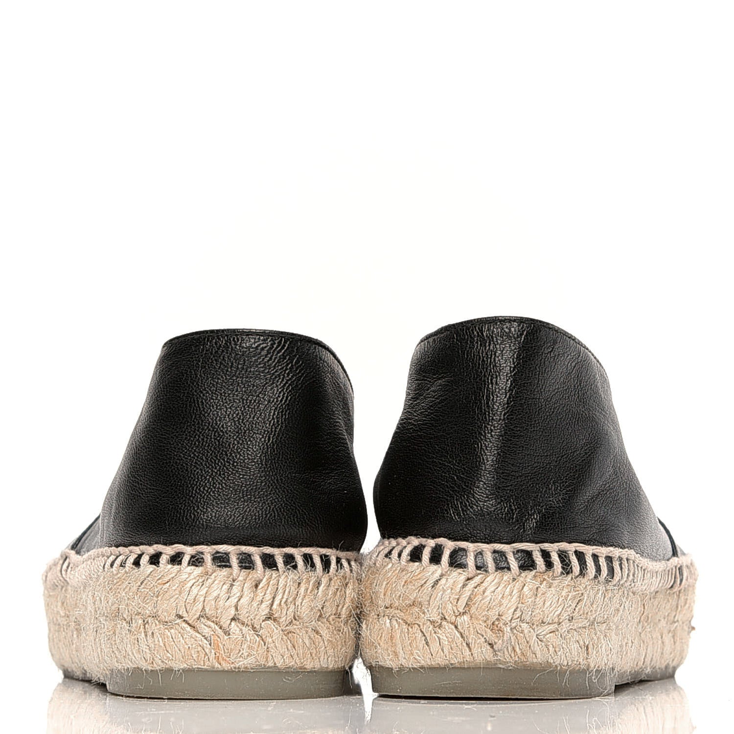 Chanel Lambskin CC Espadrilles 38 Black 3 of 7