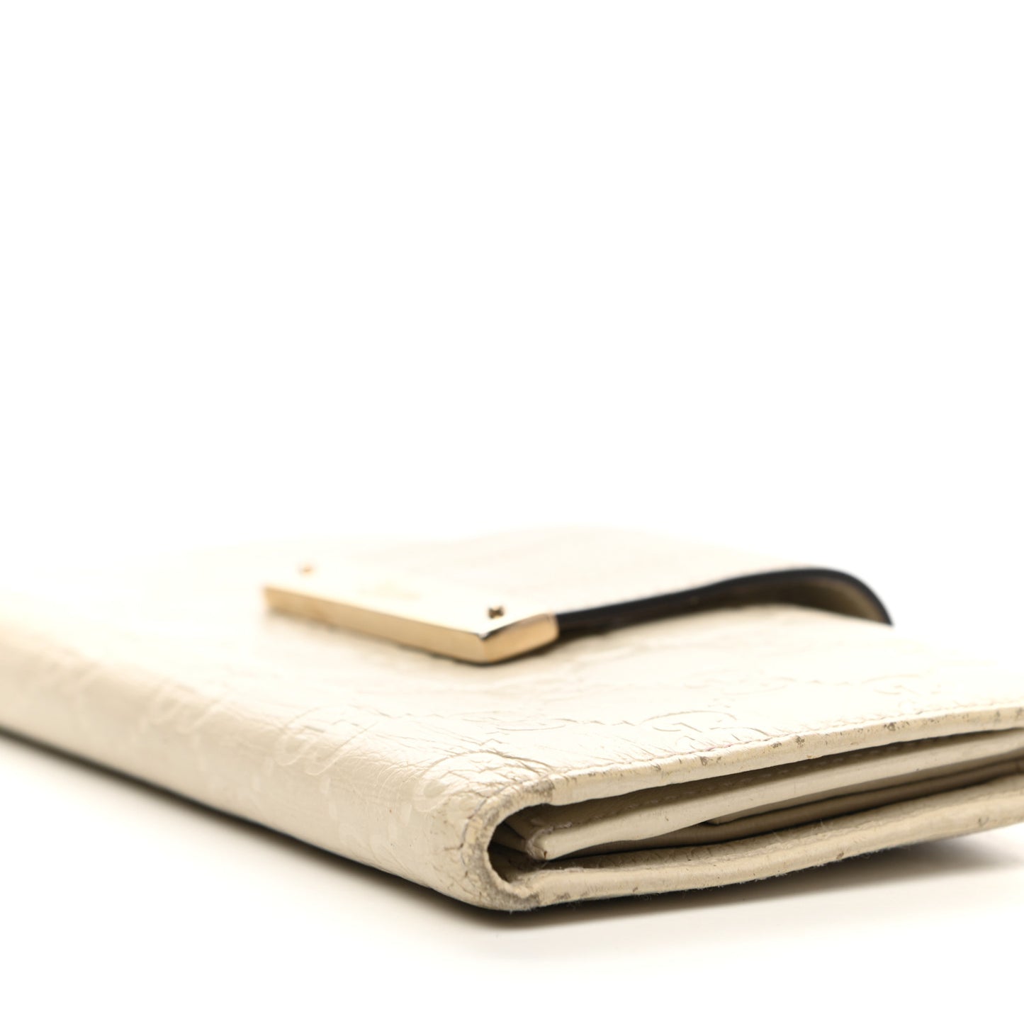 Guccissima Ladies Web Long Wallet Off White