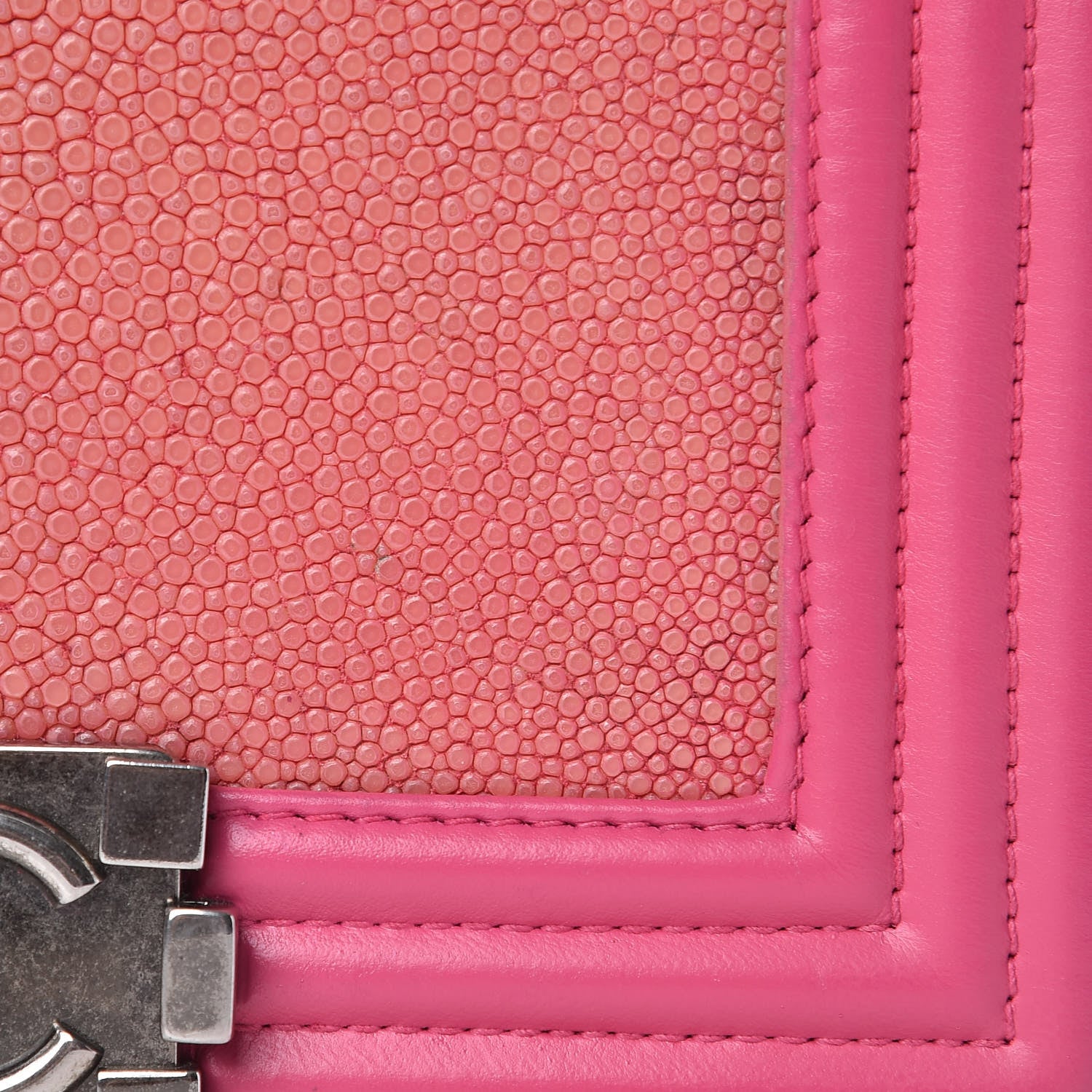 Chanel Galuchat Stingray Small Boy Flap Pink 11 of 13