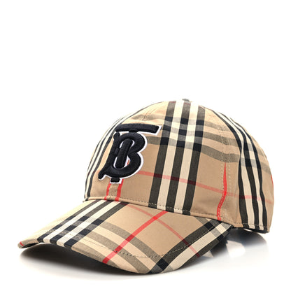 Burberry Cotton Vintage Check Monogram Baseball Hat M Archive Beige 1 of 8