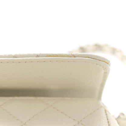 Chanel Caviar Quilted East West Flap White 13 of 13