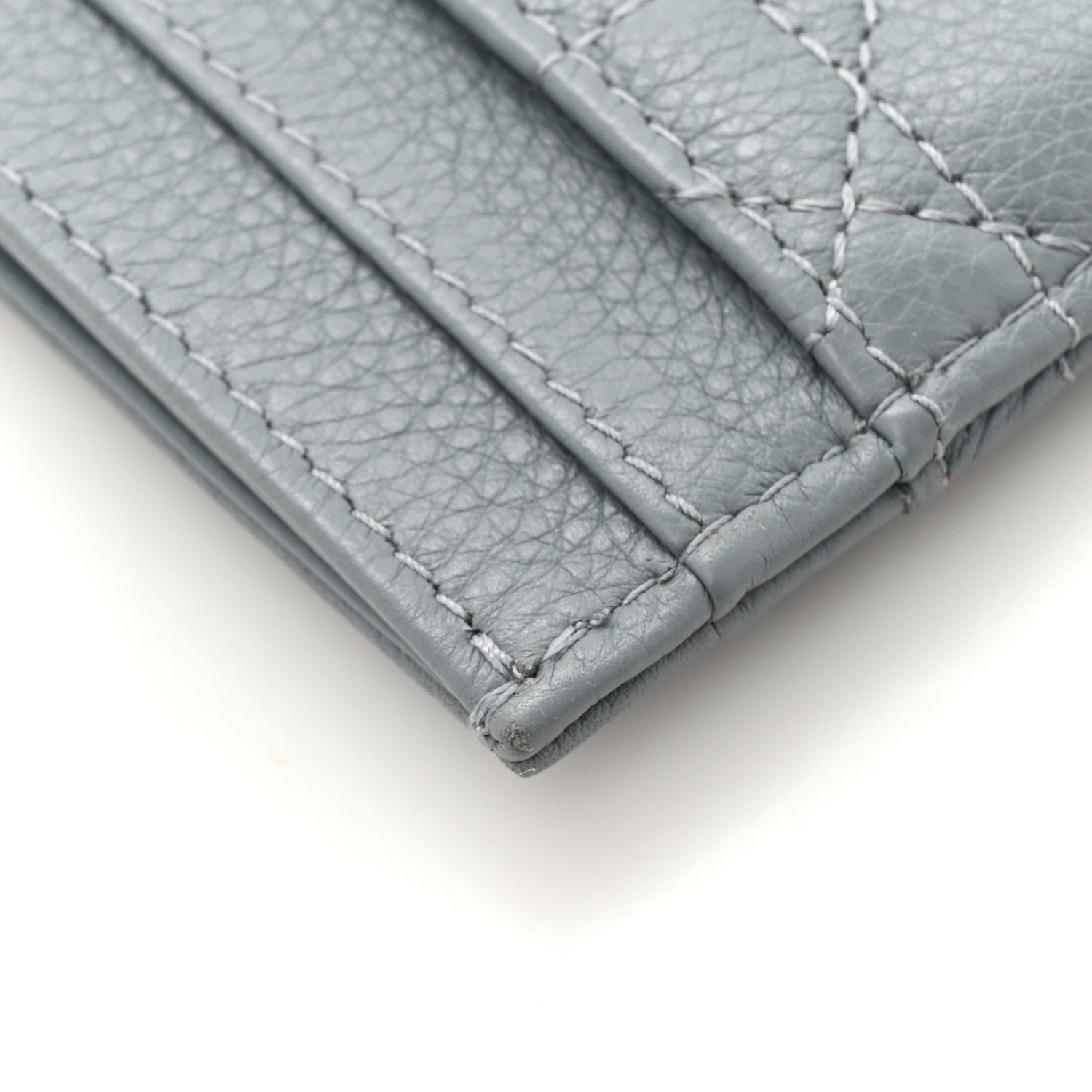 Christian Dior Supple Calfskin Cannage Caro Five-Slot Card Holder Cloud Blue 8 of 10