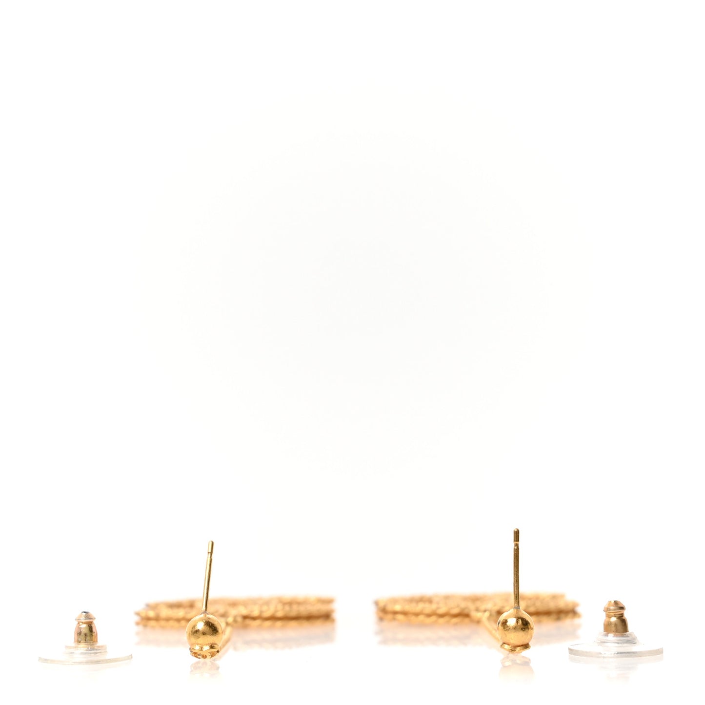 CC Drop Earrings Matte Gold