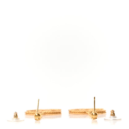 Chanel CC Drop Earrings Matte Gold 3 of 5