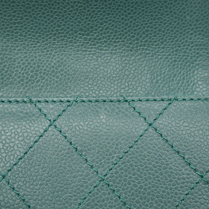 Chanel Caviar Flap Shoulder Bag Green 14 of 21