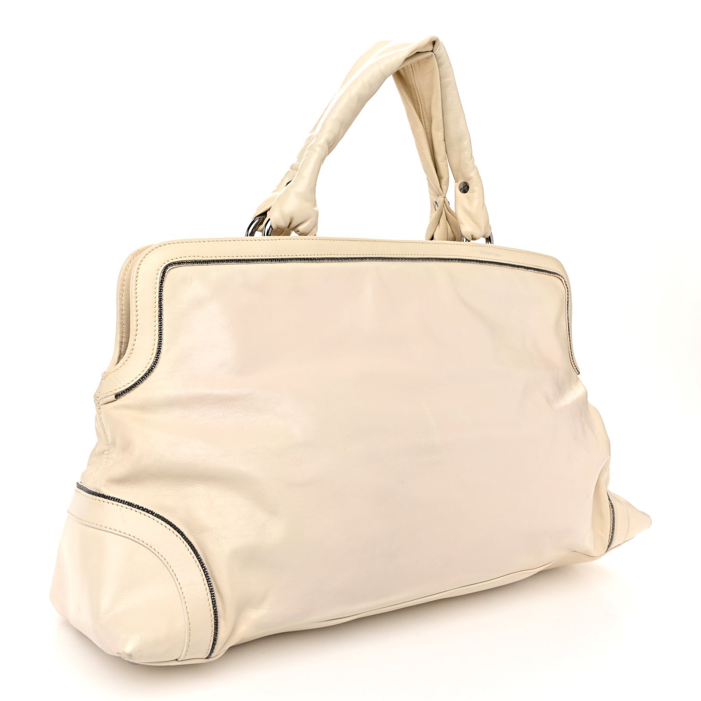 Calfskin Soho CC East West Tote White