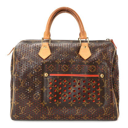 Louis Vuitton Monogram Perforated Speedy 30 Orange 1 of 17