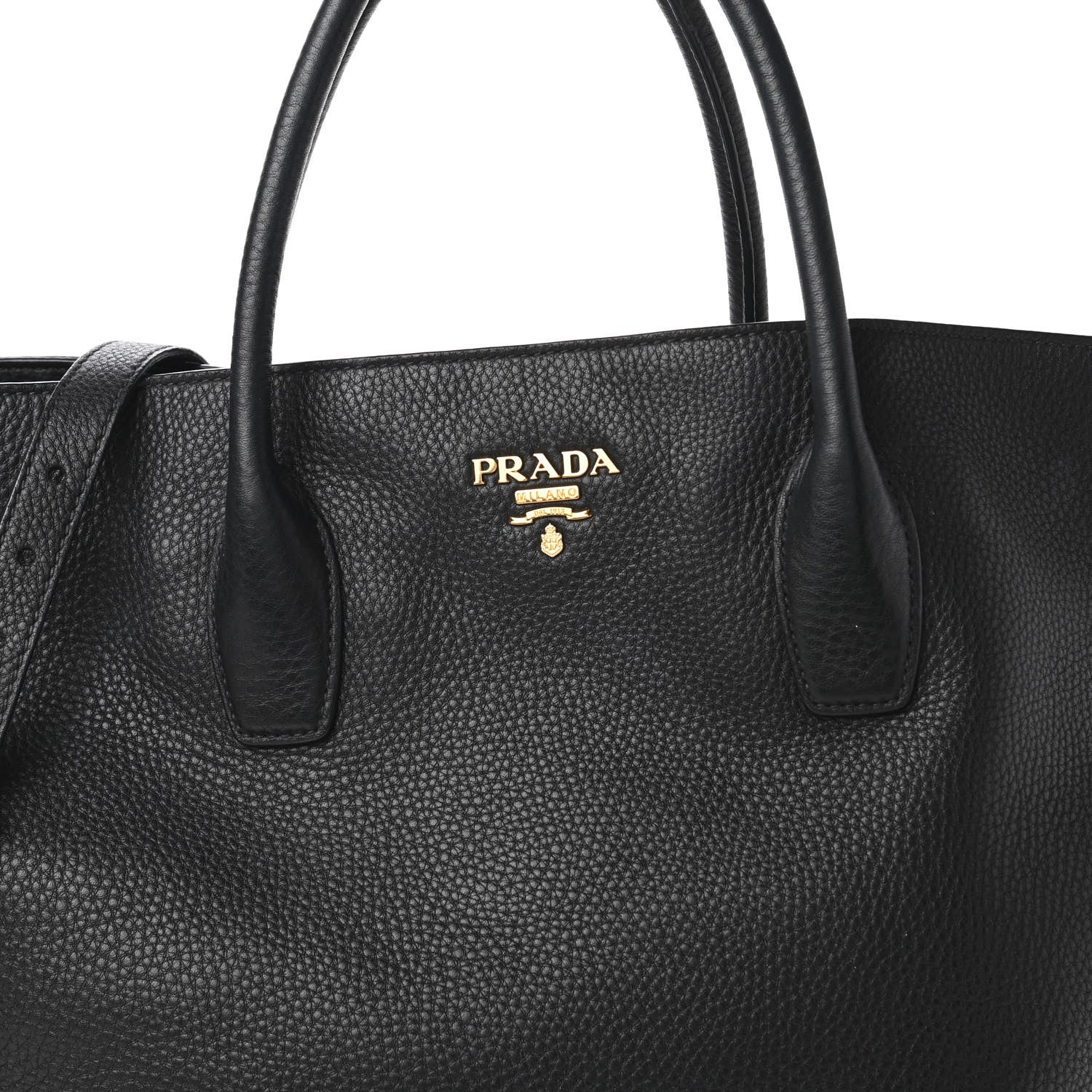 Prada Vitello Daino Tote Black 10 of 10