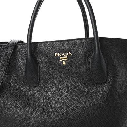 Prada Vitello Daino Tote Black 10 of 10