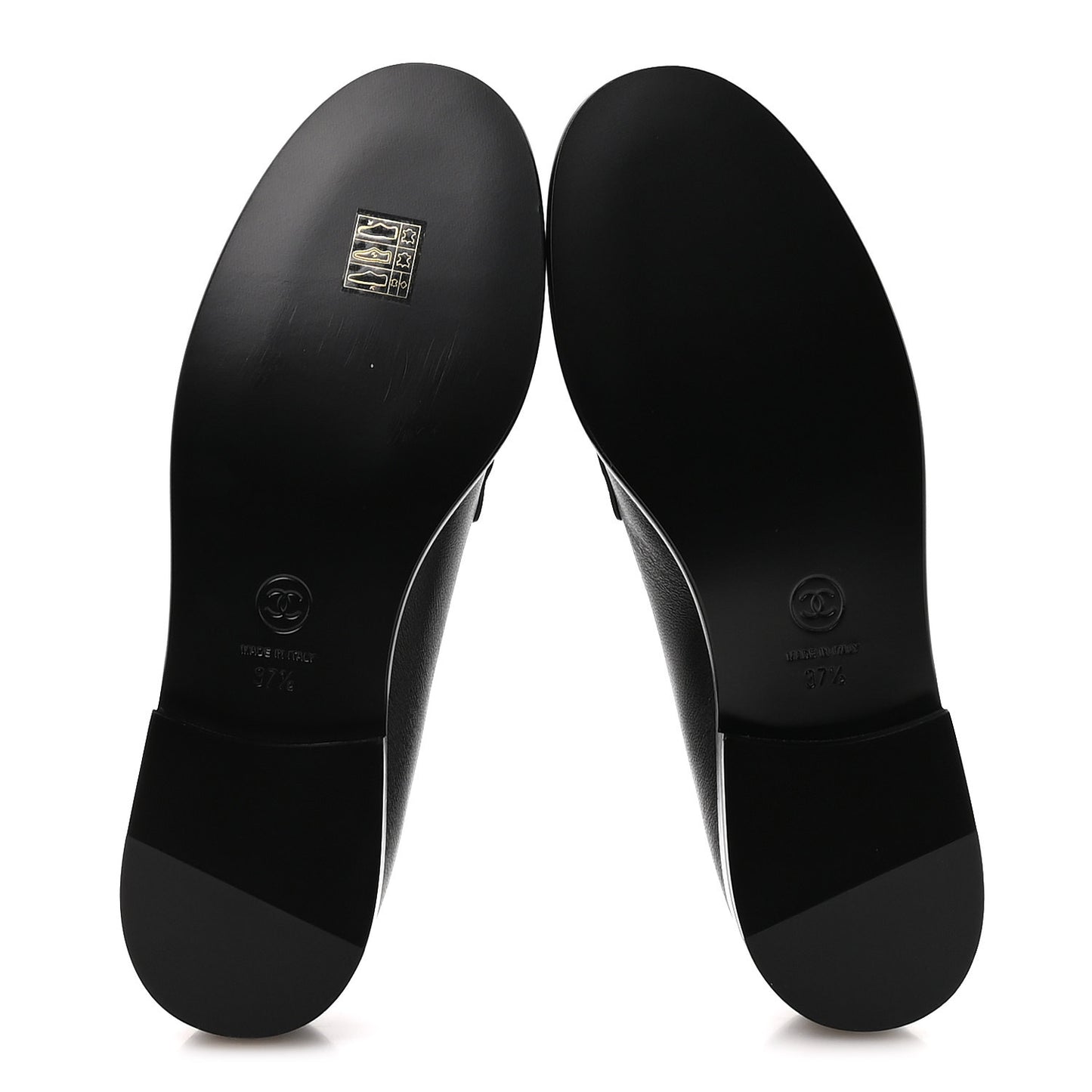 Lambskin CC Mocassin Loafers 37.5 Black