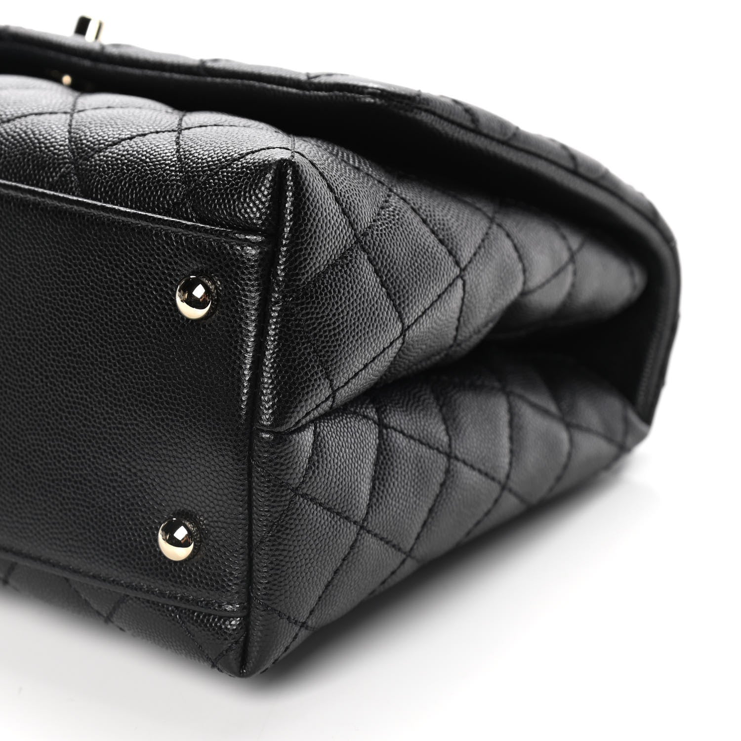 Chanel Caviar Quilted Small Coco Handle Flap Black 9 of 10