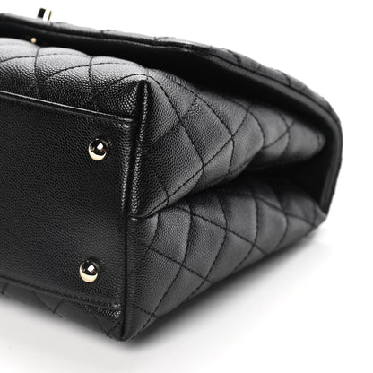 Chanel Caviar Quilted Small Coco Handle Flap Black 9 of 10