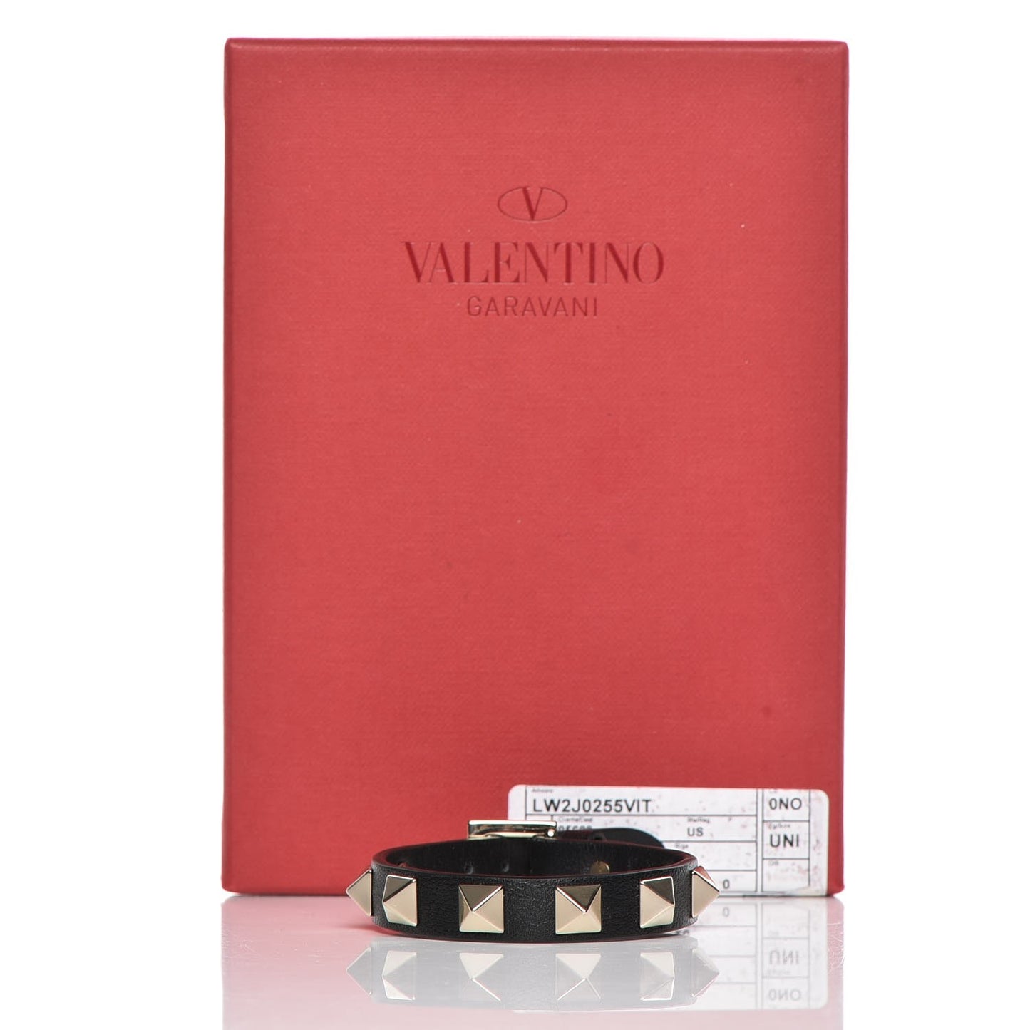 Vitello Rockstud Bracelet Black