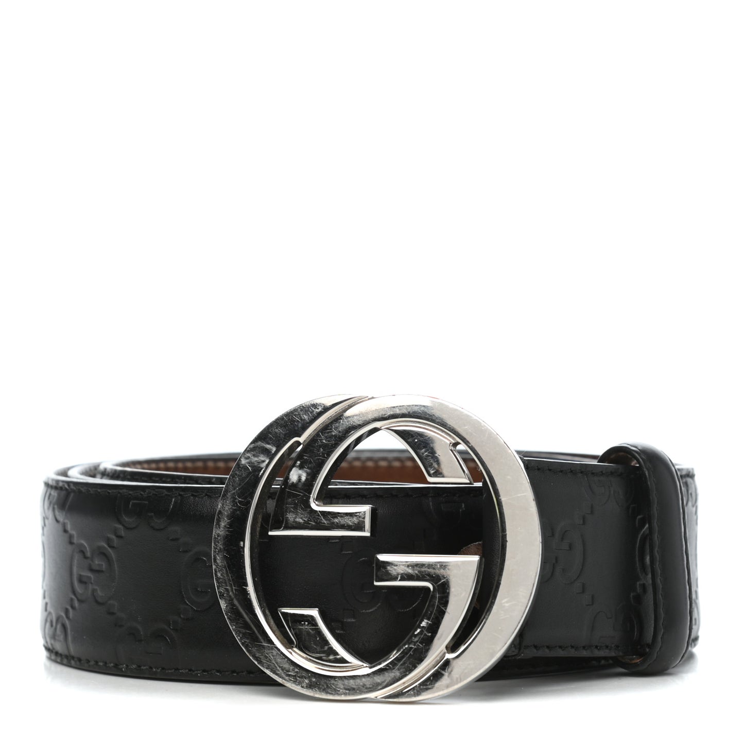 Guccissima Signature Interlocking G 40mm Belt 105 42 Black