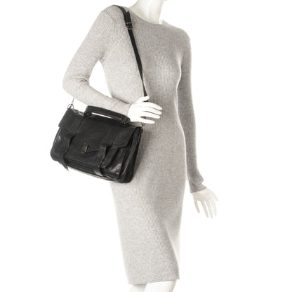 Proenza Schouler Lambskin Medium PS1 Satchel Black 2 of 8