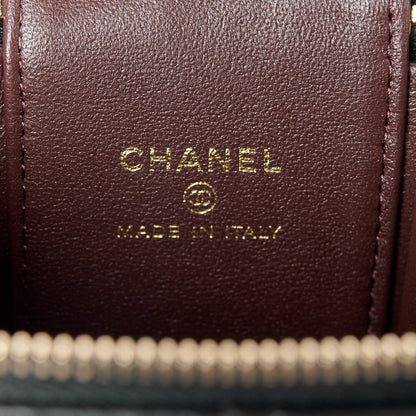 Chanel Lambskin Quilted Mini Vanity Case With Chain Black 6 of 11