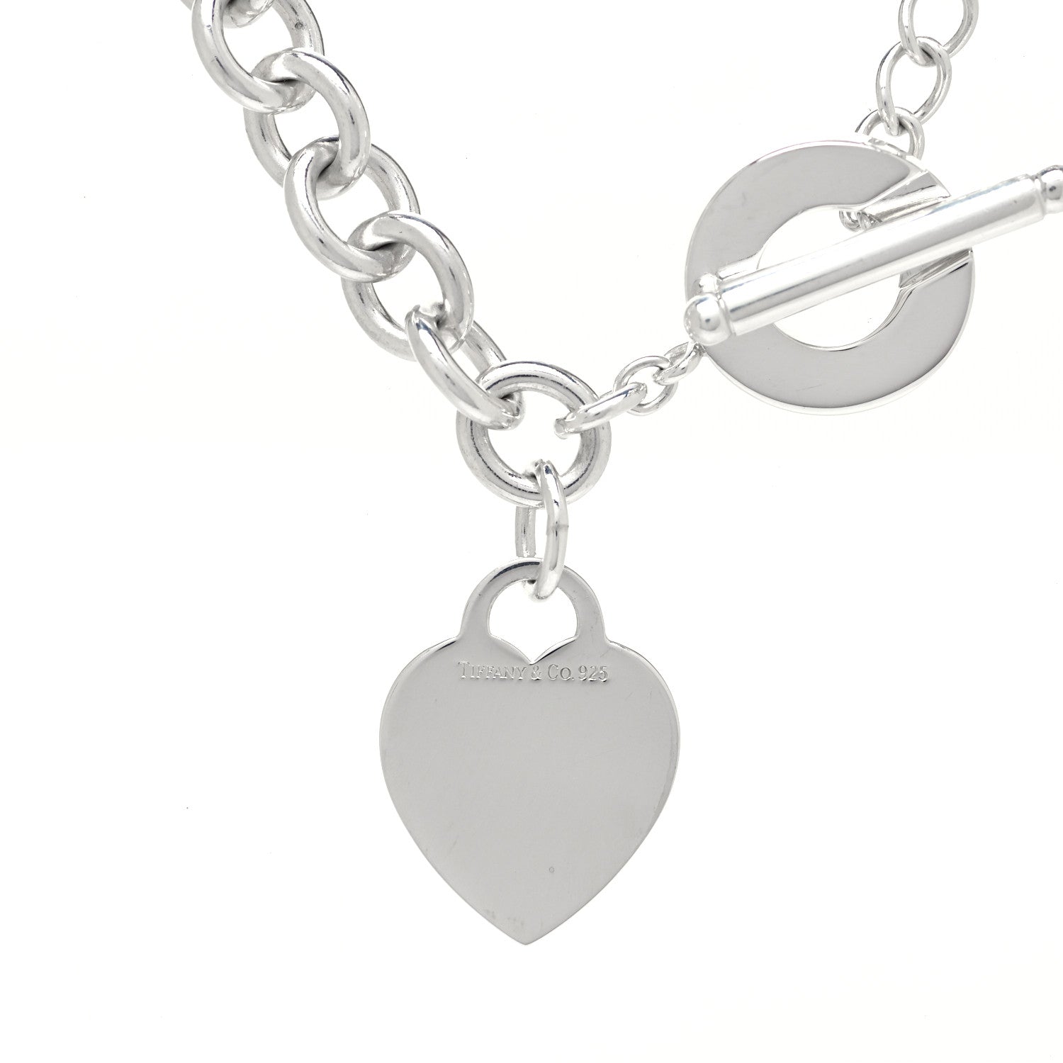 Tiffany Sterling Silver Heart Tag Toggle Necklace 3 of 6