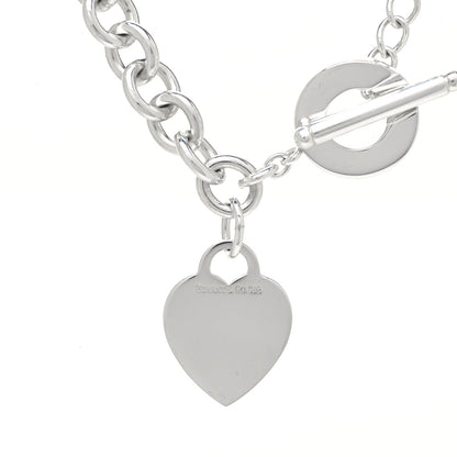 Tiffany Sterling Silver Heart Tag Toggle Necklace 3 of 6