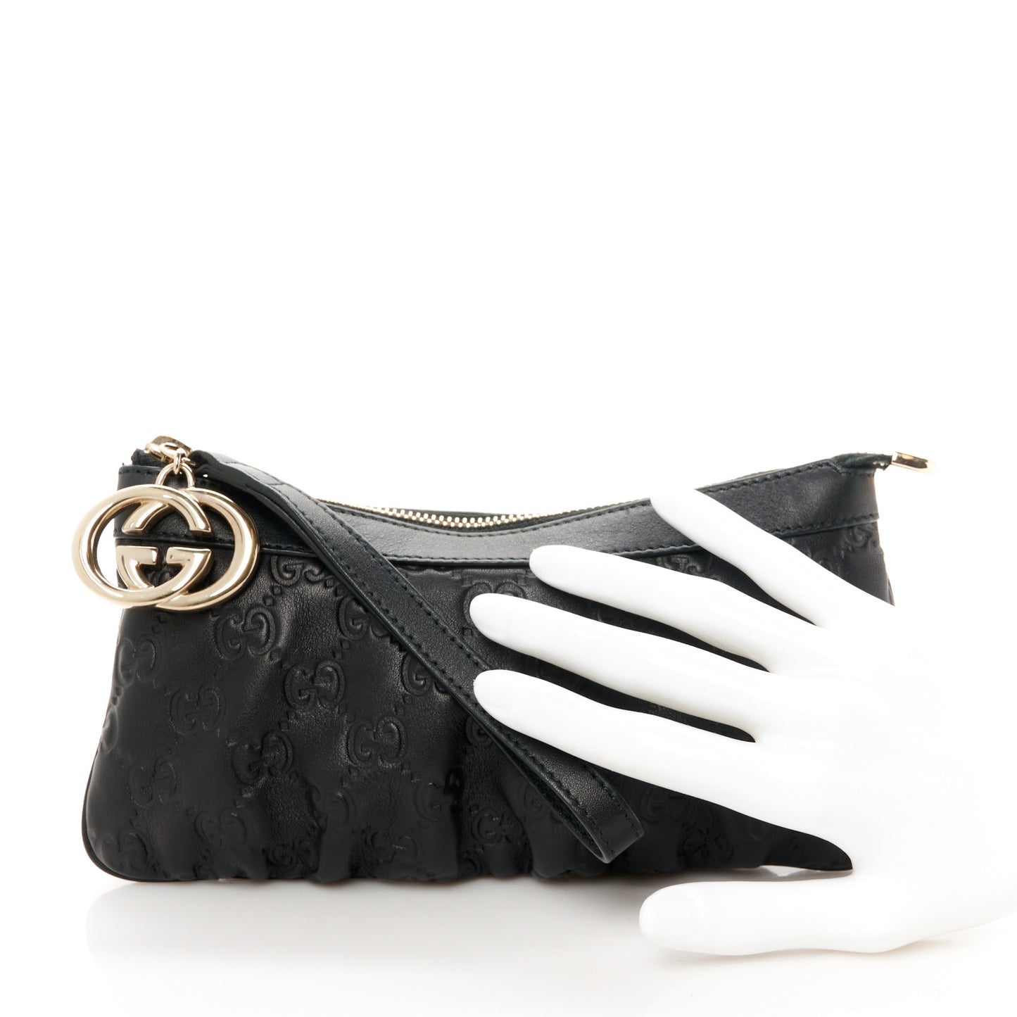 Guccissima Signature New Britt Wristlet Black