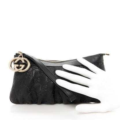 Gucci Guccissima Signature New Britt Wristlet Black 2 of 11