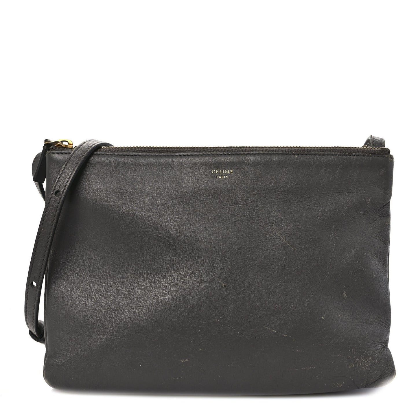 Lambskin Large Trio Crossbody Bag Medium Grey