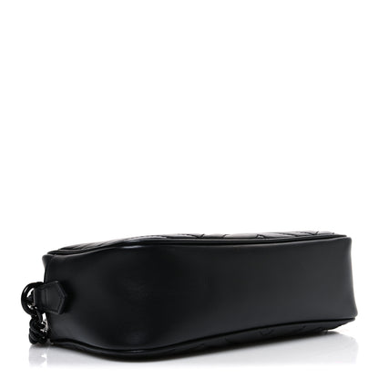 Gucci Calfskin Matelasse Monochrome Small GG Marmont Chain Shoulder Bag Black 4 of 10