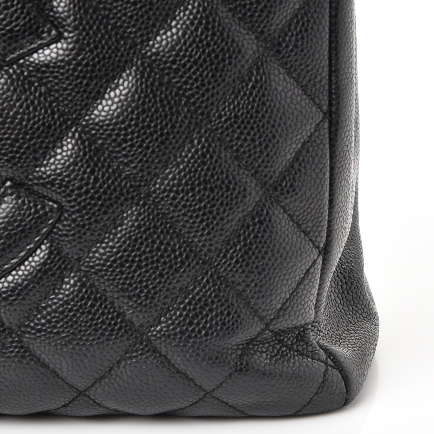 Caviar Quilted Grand Shopping Tote GST Black
