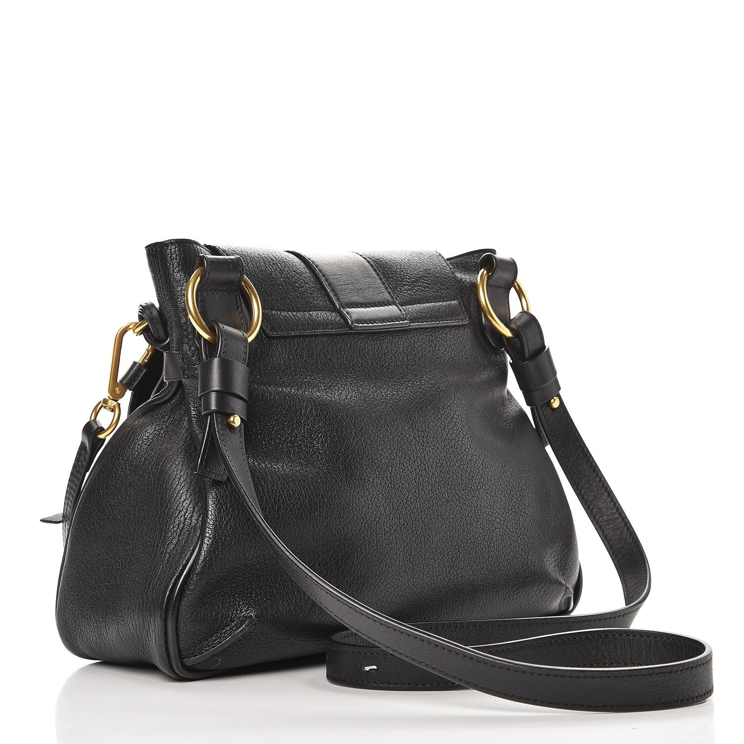 Chloe Grained Lambskin Calfskin Medium Lexa Shoulder Bag Black 3 of 10