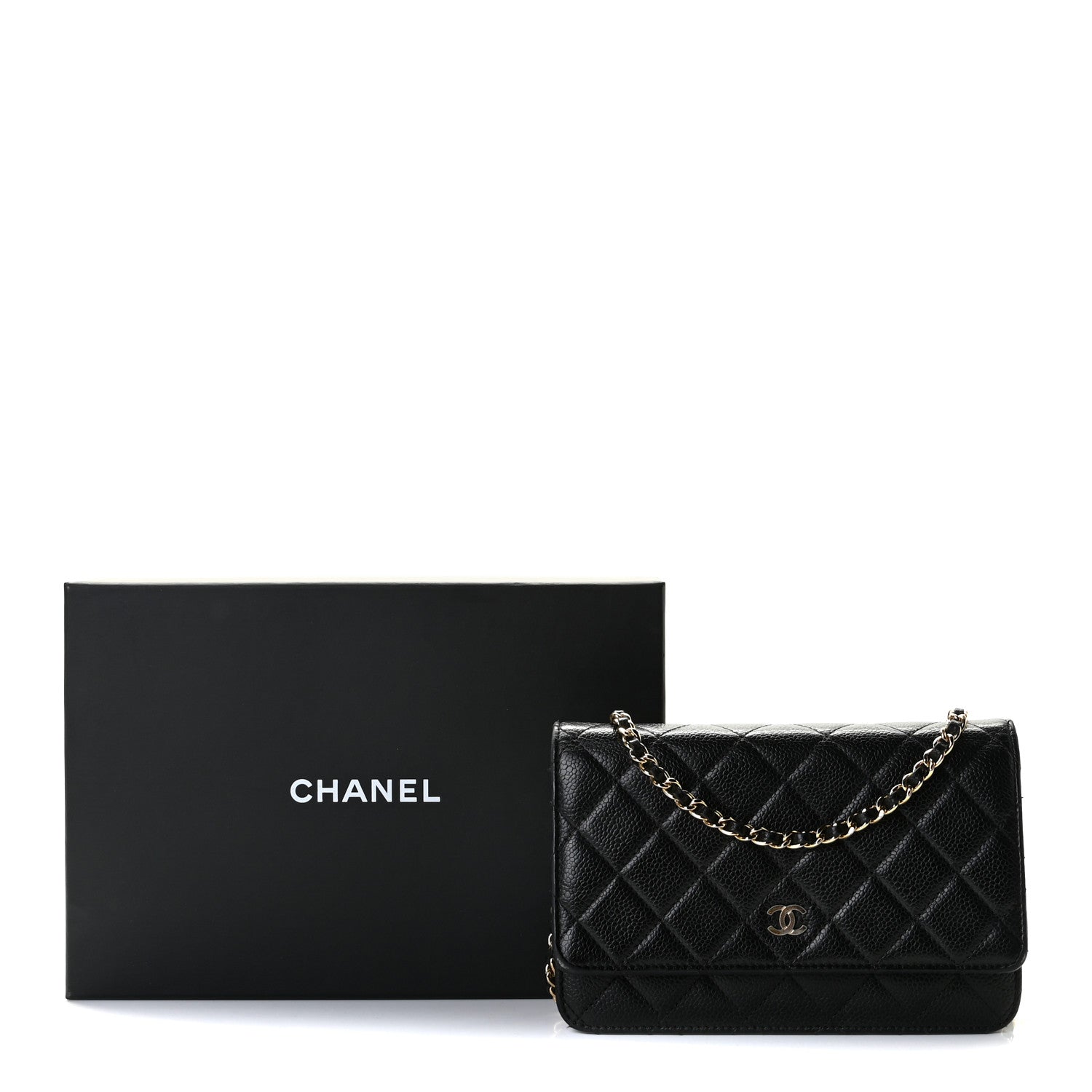 Chanel Caviar Quilted Wallet On Chain WOC Black 9 of 9