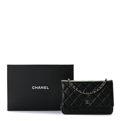 Chanel Caviar Quilted Wallet On Chain WOC Black 9 of 9