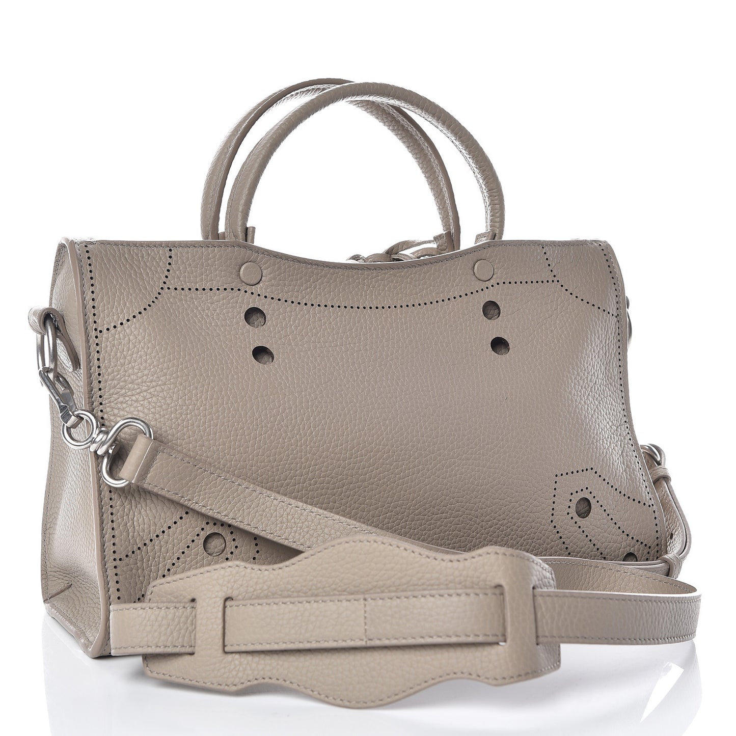 Veau Grana Perforated Blackout Hardware S City Gris Cendre