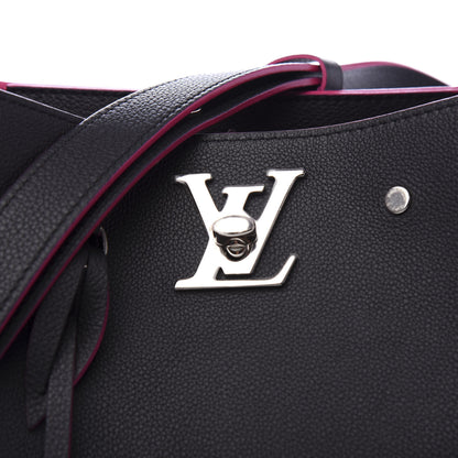 Louis Vuitton Calfskin Lockme Bucket Black 11 of 11
