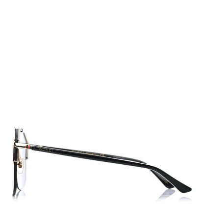 Gucci Metal Rimless Square Sunglasses GG0291S Black Gold 3 of 4