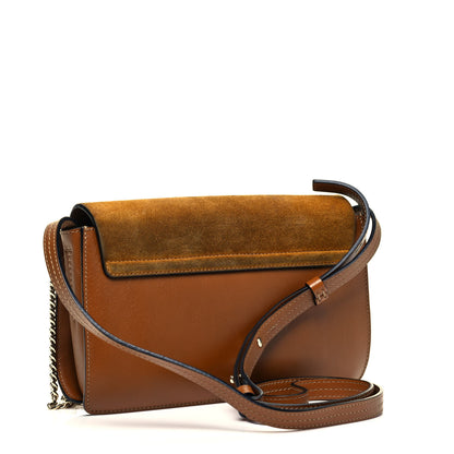 Chloe Suede Calfskin Small Faye Shoulder Bag Tobacco 3 of 9