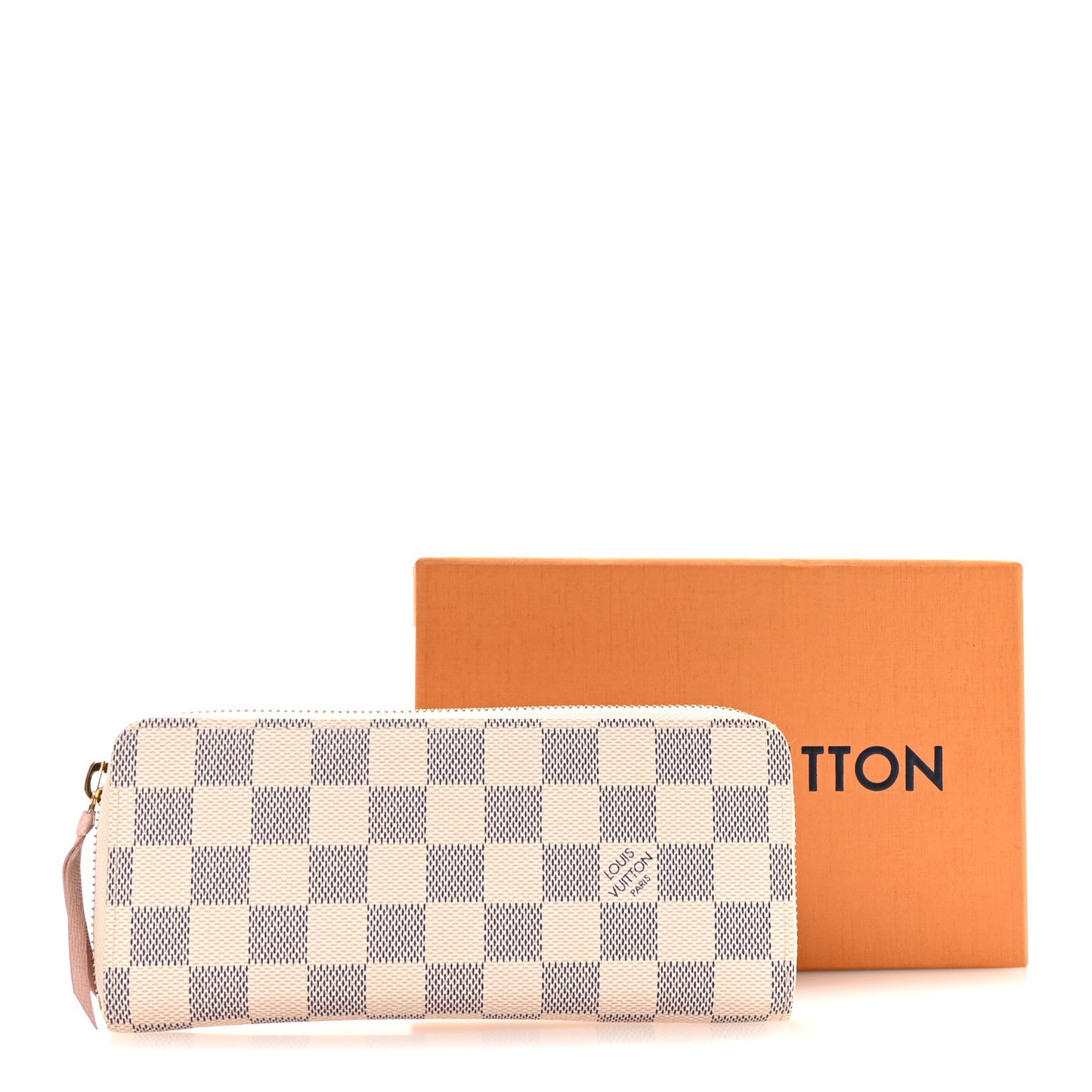 Damier Azur Clemence Wallet Rose Ballerine