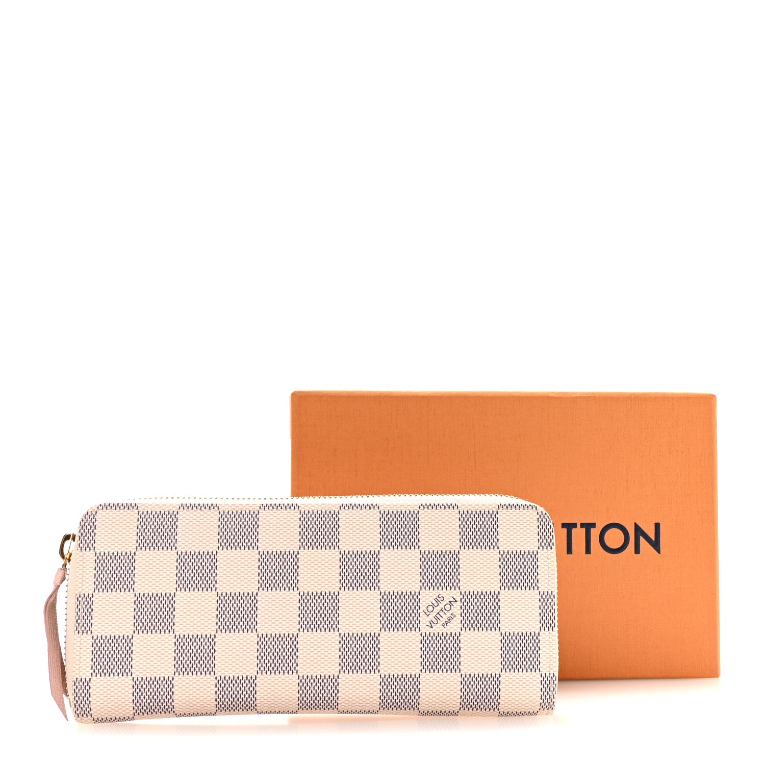 Louis Vuitton Damier Azur Clemence Wallet Rose Ballerine 7 of 7