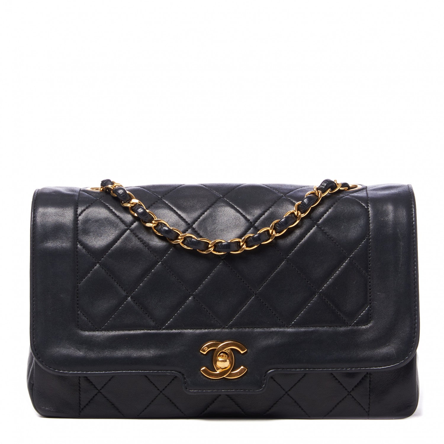 Chanel Lambskin Quilted Medium Single Flap Black 1 of 9