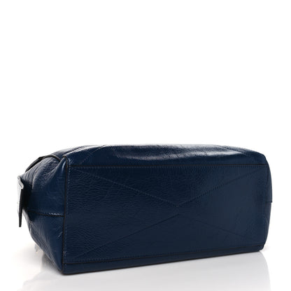 Givenchy Creased Patent Calfskin Medium ID Flap Navy Blue 4 of 9