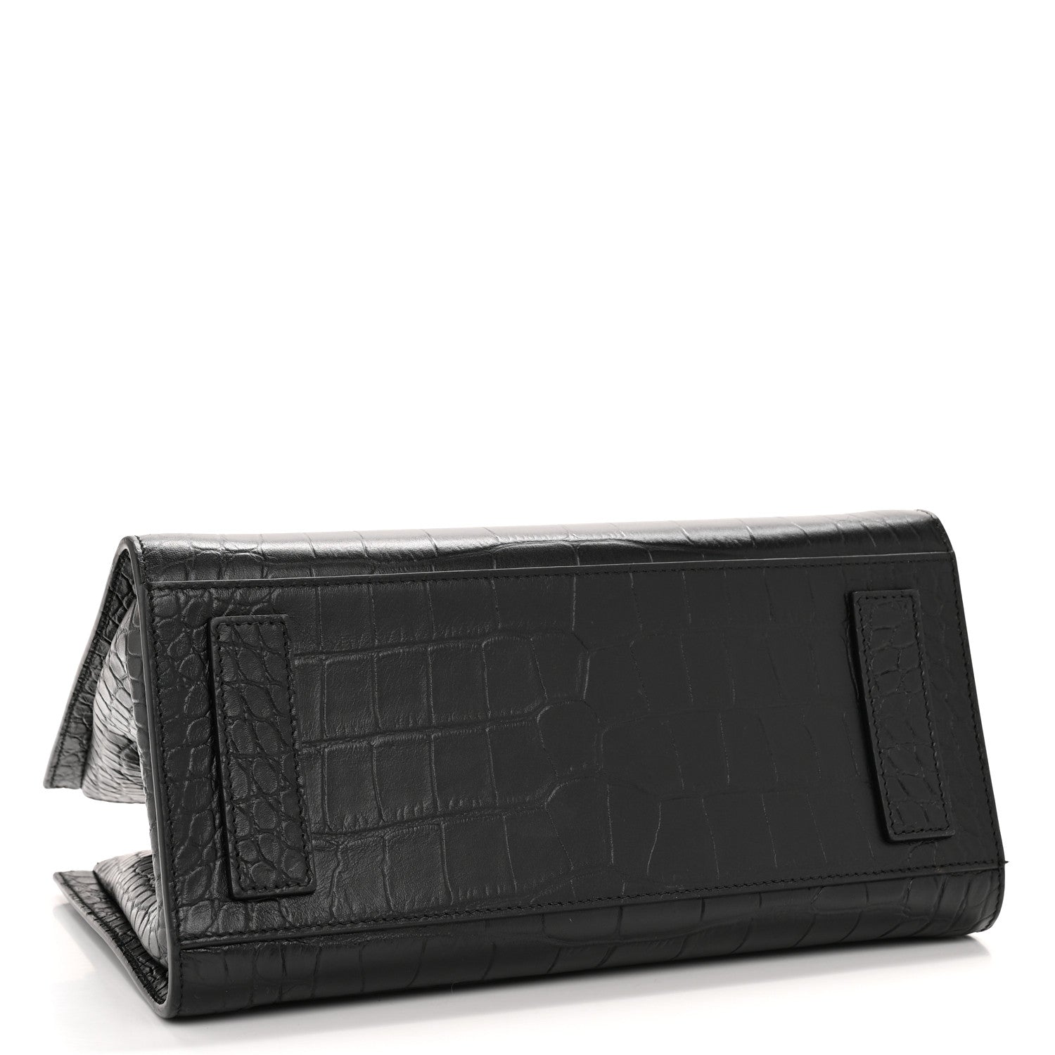 Balenciaga Calfskin Crocodile Embossed Medium Sharp Tote Black 4 of 14
