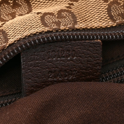 Gucci GG Monogram Medium Web Handle Bucket Tote Dark Brown 7 of 11