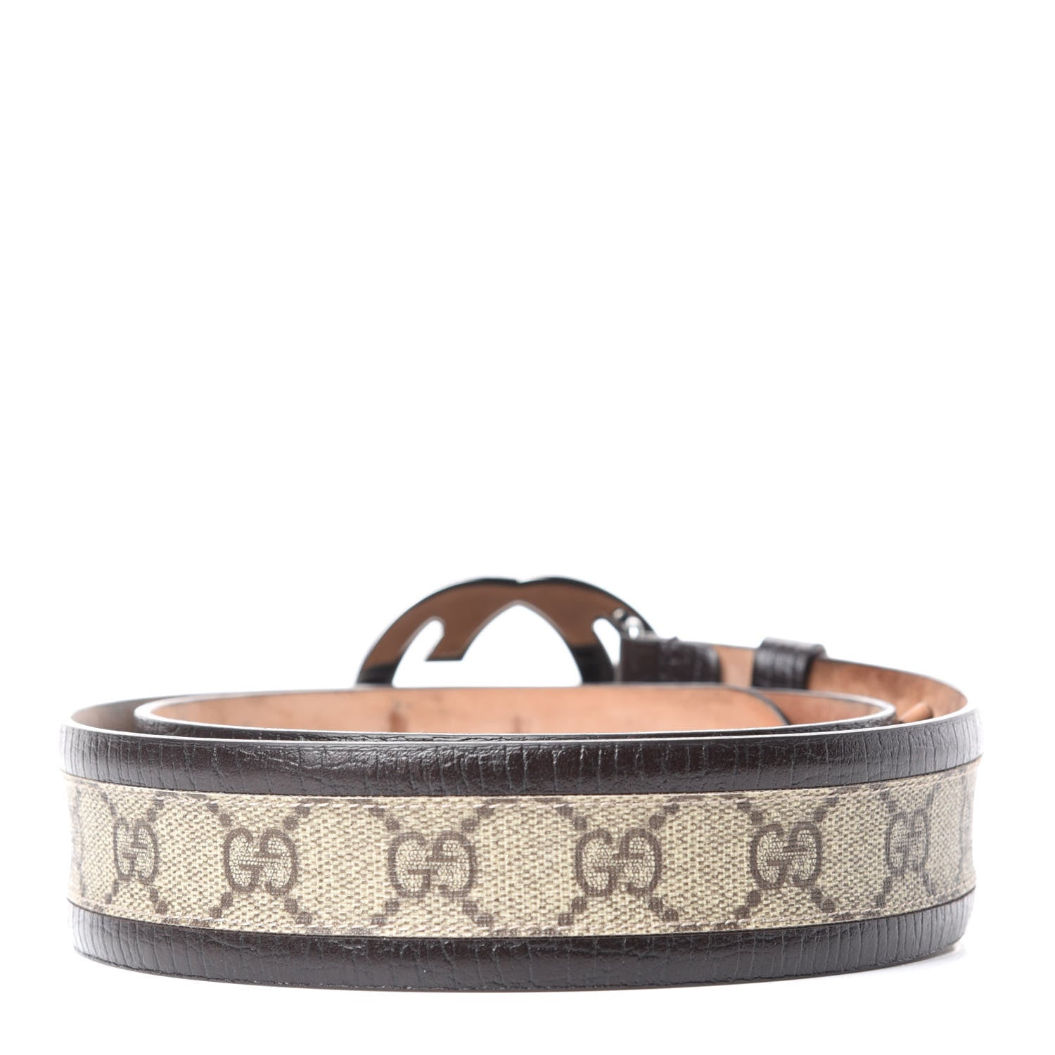 Gucci GG Plus Monogram Niagara Lux Calfskin Interlocking G 40mm Belt 85 34 Beige Ebony Cocoa 2 of 5