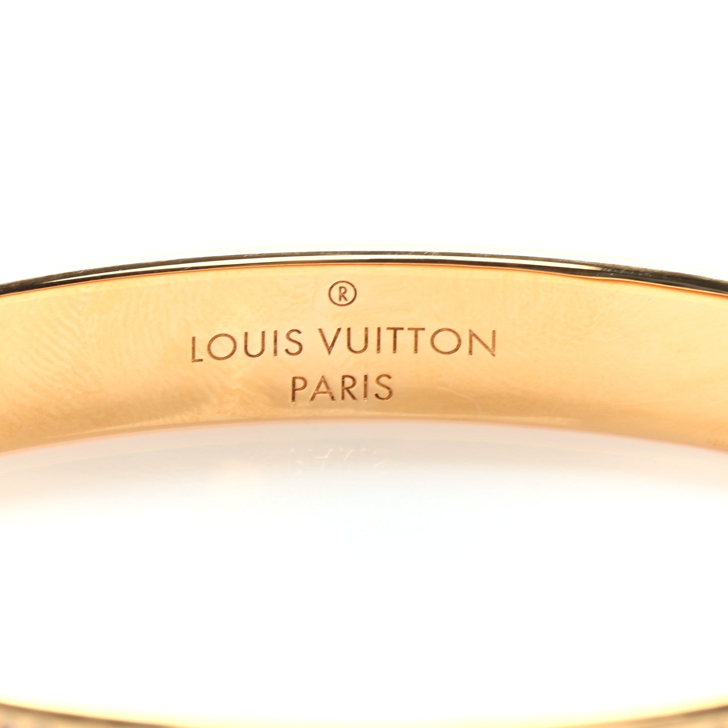 Brass Crystal Monogram Nanogram Strass Cuff M Gold